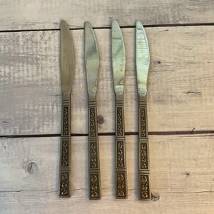Riviera RIF4 Stainless Flatware Japan Set Of 4 Dinner Knives‎ MCM Vintage